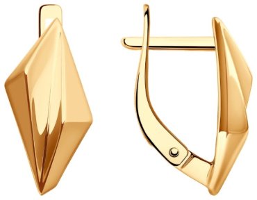 Серьги Diamant 51-120-02229-1 вес 2.96 г золото, без вставок купить,305437