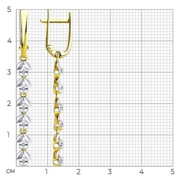 Серьги Diamant 53-221-00582-1 вес 4.16 г золото, бриллиант купить,586784