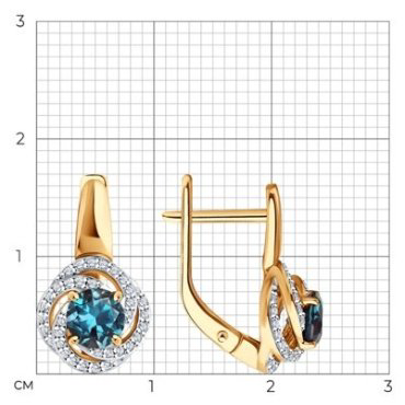 Серьги Diamant 51-220-02338-1 вес 3.5 г золото, александрит купить,654534