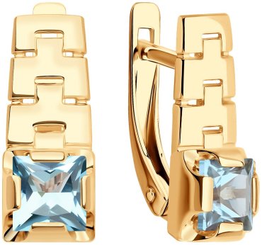 Серьги SOKOLOV 728704 вес 3.67 г золото, топаз купить,337273