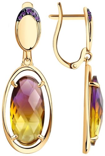 Серьги SOKOLOV 727072 вес 6.19 г золото, ситалл - ForteMarket Серьги SOKOLOV 727072 вес 6.19 г золото, ситалл купить,427990