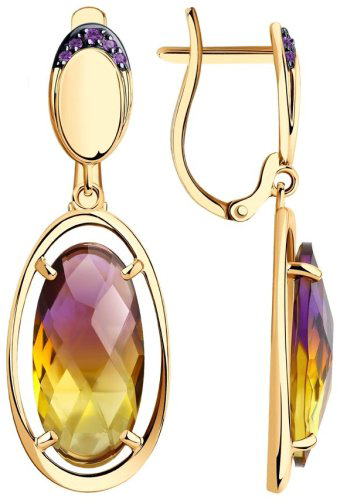 Серьги SOKOLOV 727072 вес 6.19 г золото, ситалл - ForteMarket Серьги SOKOLOV 727072 вес 6.19 г золото, ситалл купить,427990