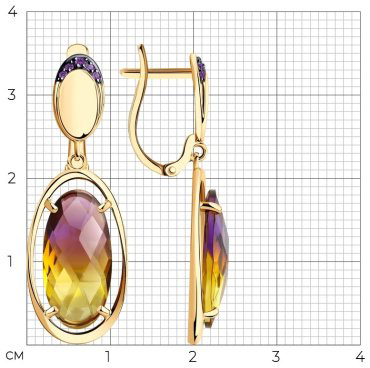 Серьги SOKOLOV 727072 вес 6.19 г золото, ситалл - ForteMarket Серьги SOKOLOV 727072 вес 6.19 г золото, ситалл купить,427990