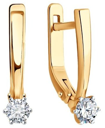 Серьги Diamant 51-220-01780-1 вес 1.952 г золото, бриллиант - ForteMarket Серьги Diamant 51-220-01780-1 вес 1.952 г золото, бриллиант купить,589000