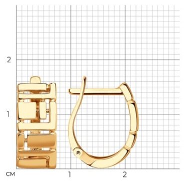 Серьги SOKOLOV 028927 вес 3.39 г золото, фианит купить,298395