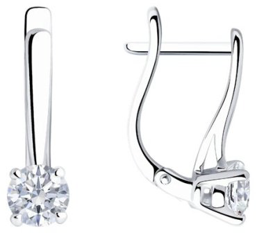 Серьги Diamant 52-220-02383-1 вес 2.79 г золото, рубин купить,1246660