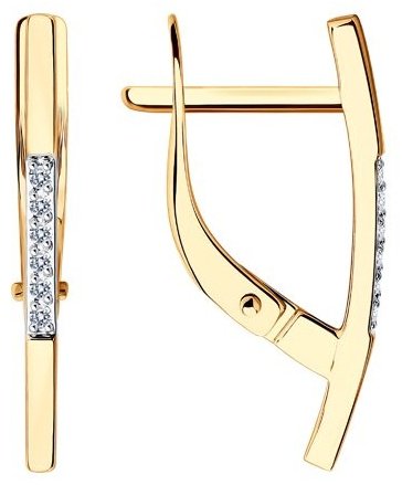 Серьги Diamant 51-220-01617-1 вес 1.89 г золото, бриллиант купить,350875