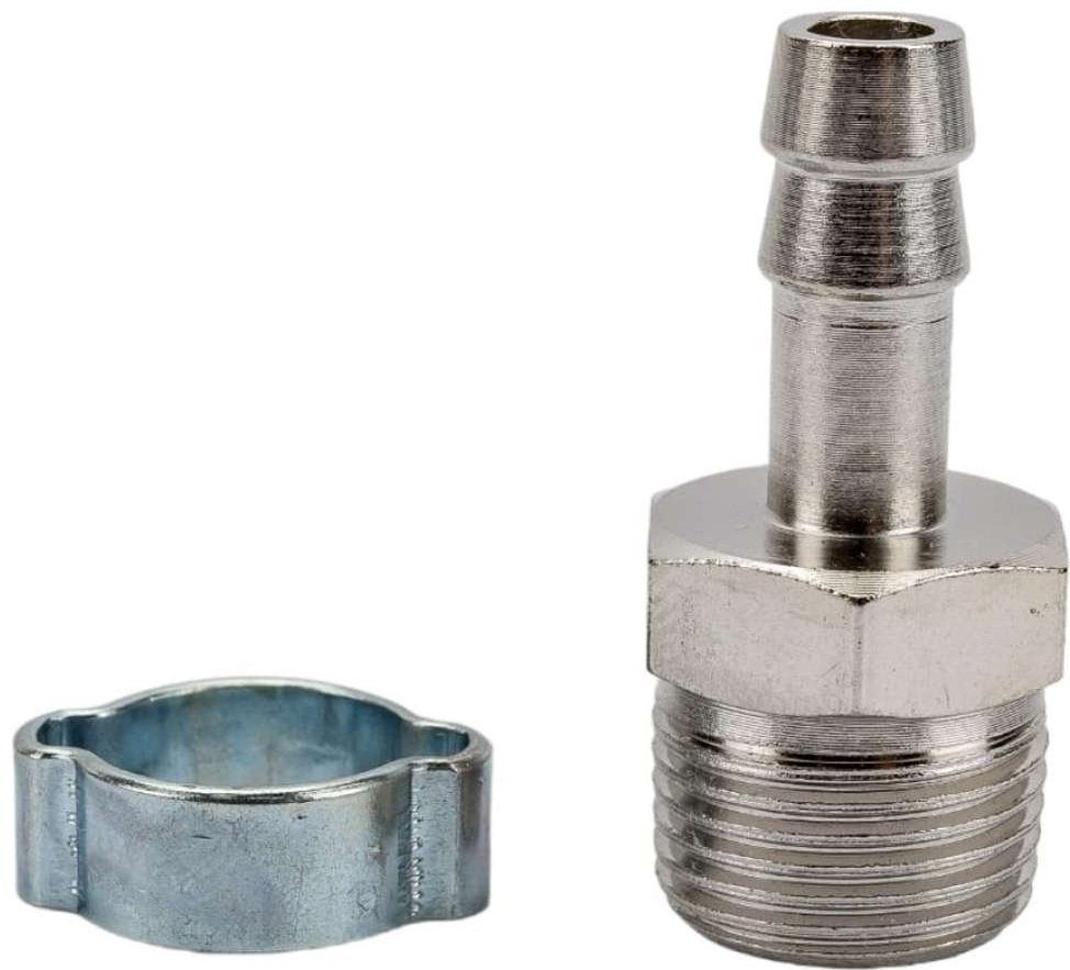 Переходник Fubag 3/8"М на елочку 8мм с обжимным кольцом 11x13мм 180262 купить,NaN