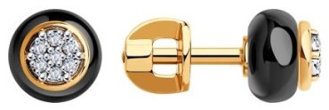 Серьги SOKOLOV 6025152 вес 1.85 г золото, бриллиант купить,303863