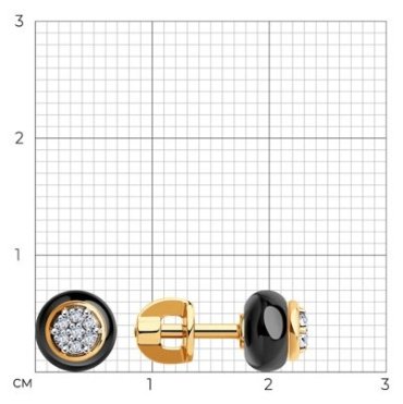 Серьги SOKOLOV 6025152 вес 1.85 г золото, бриллиант купить,303863