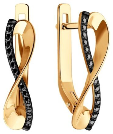 Серьги Diamant 51-220-01936-3 вес 2.75 г золото, бриллиант купить,408230