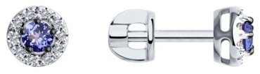 Пусеты SOKOLOV 6024211 вес 1.76 г золото, бриллиант купить,266905