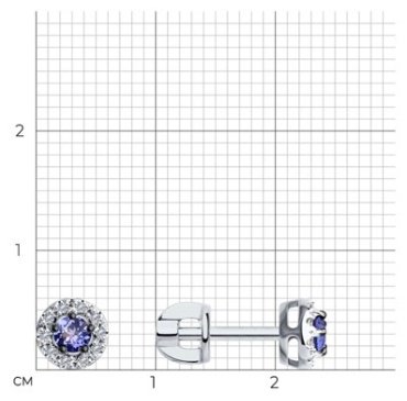 Пусеты SOKOLOV 6024211 вес 1.76 г золото, бриллиант купить,266905