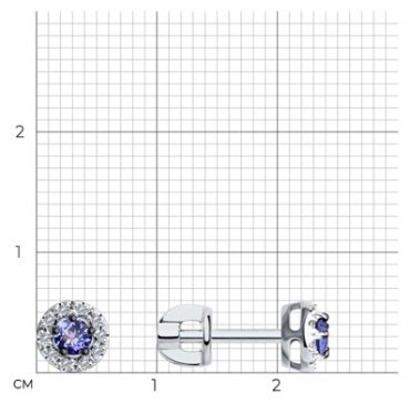 Пусеты SOKOLOV 6024211 вес 1.76 г золото, бриллиант купить,266905