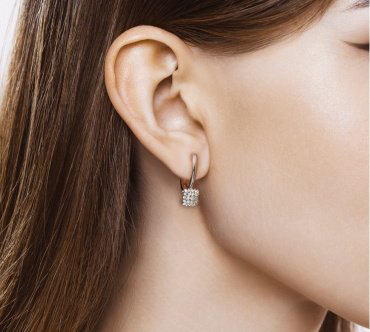 Серьги SOKOLOV 1021489 вес 2.78 г золото, бриллиант купить,486693