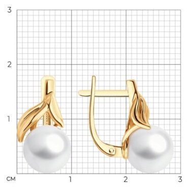 Серьги SOKOLOV 792418 вес 3.97 г золото, жемчуг купить,385613