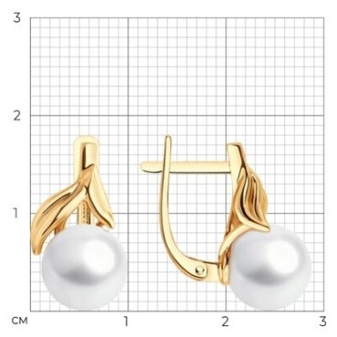 Серьги SOKOLOV 792418 вес 3.97 г золото, жемчуг купить,385613