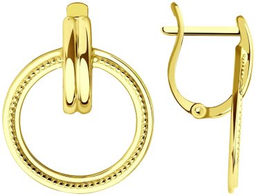 Серьги SOKOLOV 029459-2 вес 3.26 г золото, без вставок купить,309618