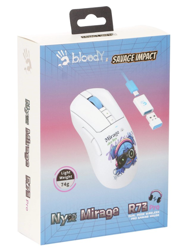 Мышь A4Tech Bloody R73 Pro Nyx Mirage White