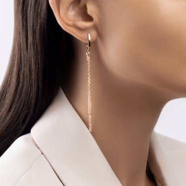 Серьги-цепочки SOKOLOV 028784_s вес 3.95 г золото, без вставок купить,431441