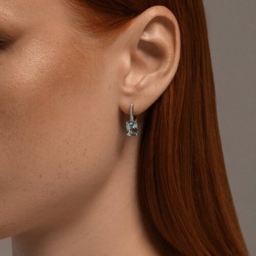 Серьги Diamant 51-320-02171-1 вес 3.43 г золото, топаз купить,272869