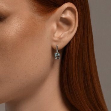 Серьги Diamant 51-320-02171-1 вес 3.43 г золото, топаз купить,272869