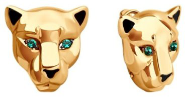 Серьги Diamant 51-120-02169-1 вес 6.28 г золото, эмаль купить,596565