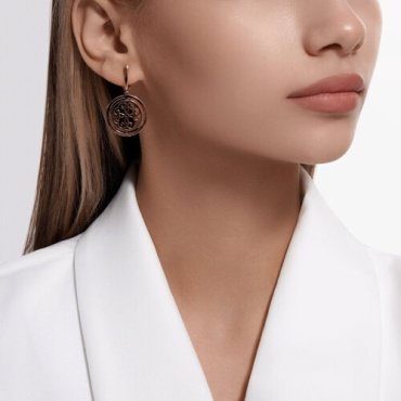 Серьги Diamant 51-121-02120-1 вес 4.05 г золото, без вставок купить,NaN