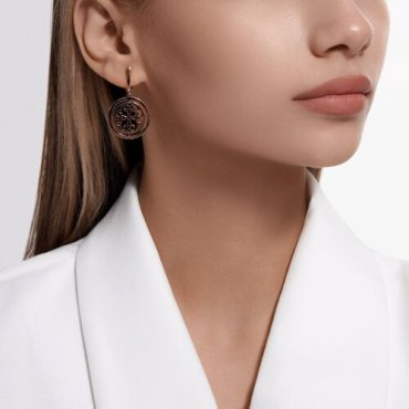 Серьги Diamant 51-121-02120-1 вес 4.05 г золото, без вставок купить,NaN