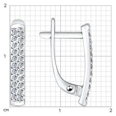 Серьги SOKOLOV 1021004 вес 2.08 г золото, бриллиант купить,326750