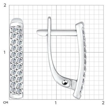 Серьги SOKOLOV 1021004 вес 2.08 г золото, бриллиант купить,326750