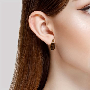Серьги SOKOLOV 727814 вес 4.32 г золото, раухтопаз купить,434760