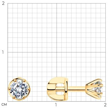 Серьги SOKOLOV Diamonds 1021818 вес 1.3 г золото, бриллиант купить,1006187