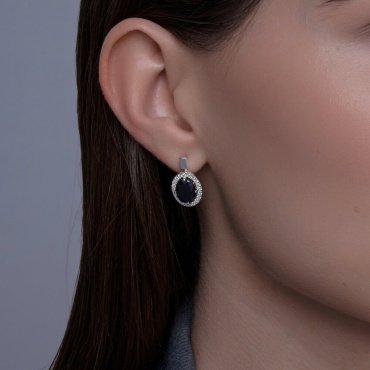 Серьги SOKOLOV 728840-3 вес 4.37 г золото, агат купить,424841