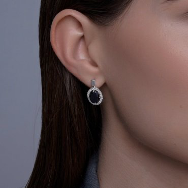 Серьги SOKOLOV 728840-3 вес 4.37 г золото, агат купить,424841
