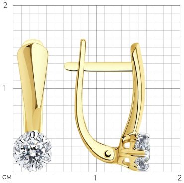 Серьги SOKOLOV 1020947-2 вес 2.06 г золото, бриллиант купить,830699