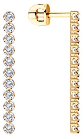 Серьги SOKOLOV 029765 вес 2.92 г золото, фианит купить,239999