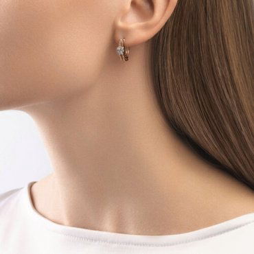 Серьги SOKOLOV 1021873 вес 3.25 г золото, бриллиант купить,870873