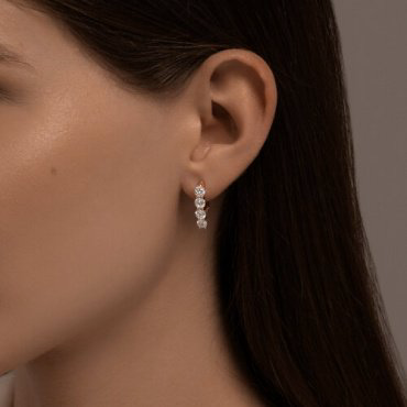 Серьги Diamant 51-220-02526-1 вес 3.61 г золото, бриллиант купить,2365875