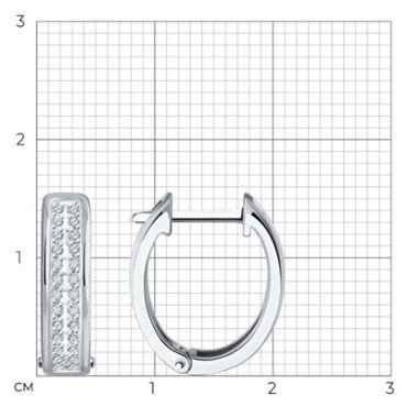 Серьги Diamant 52-220-01922-1 вес 2.69 г золото, бриллиант купить,479090