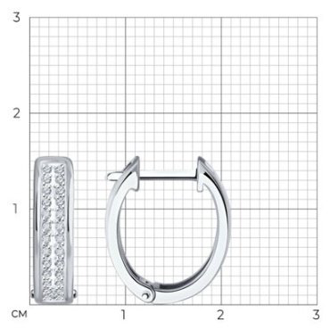 Серьги Diamant 52-220-01922-1 вес 2.69 г золото, бриллиант купить,479090