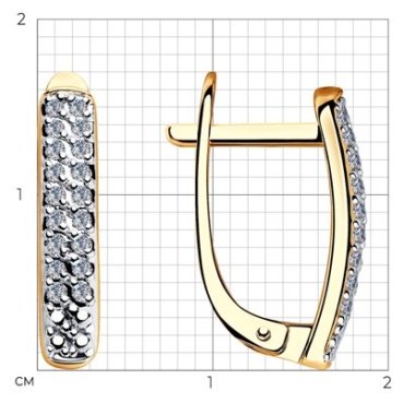 Серьги SOKOLOV 1021306 вес 2.05 г золото, бриллиант - ForteMarket Серьги SOKOLOV 1021306 вес 2.05 г золото, бриллиант купить,340201