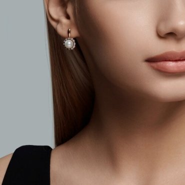 Серьги Diamant 51-220-02036-1 вес 4.02 г золото, жемчуг купить,419479