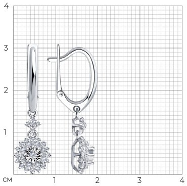 Серьги SOKOLOV 1021500 вес 3.71 г золото, бриллиант купить,949998