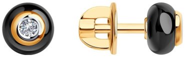 Серьги SOKOLOV 6025069 вес 1.49 г золото, бриллиант купить,391983