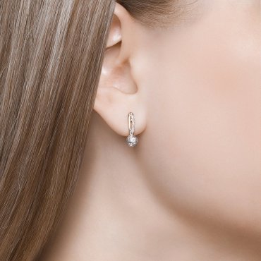 Серьги SOKOLOV 1020956 вес 2.08 г золото, бриллиант купить,599202