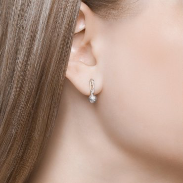 Серьги SOKOLOV 1020956 вес 2.08 г золото, бриллиант купить,599202