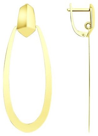 Серьги Diamant 53-121-01052-1 вес 4.49 г золото, без вставок купить,368179