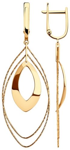 Серьги SOKOLOV 029676 вес 3.75 г золото, без вставок купить,309826