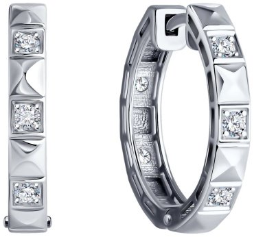 Серьги Diamant 52-220-02529-1 вес 4.14 г золото, рубин купить,1058468